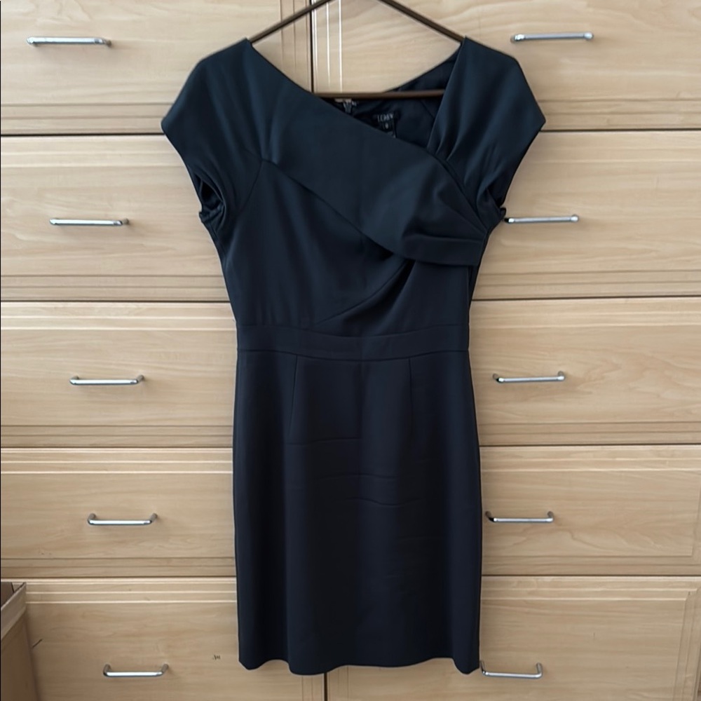 J. Crew Grey Asymmetrical Sheath Dress Cocktail